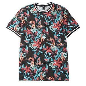 F21 Floral Ringer Tee